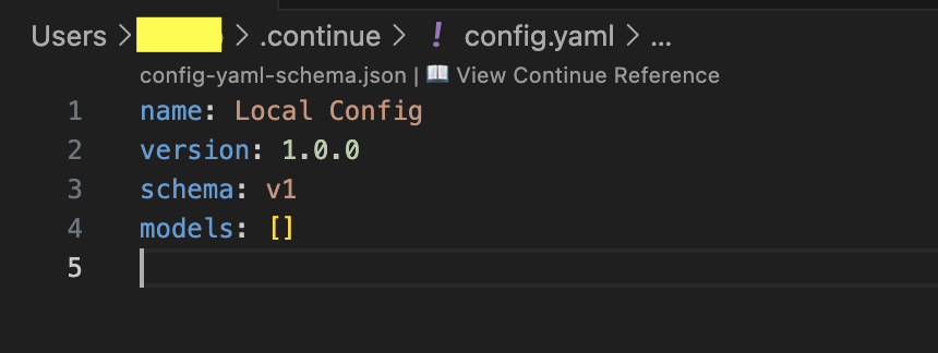 Continue の config.yaml