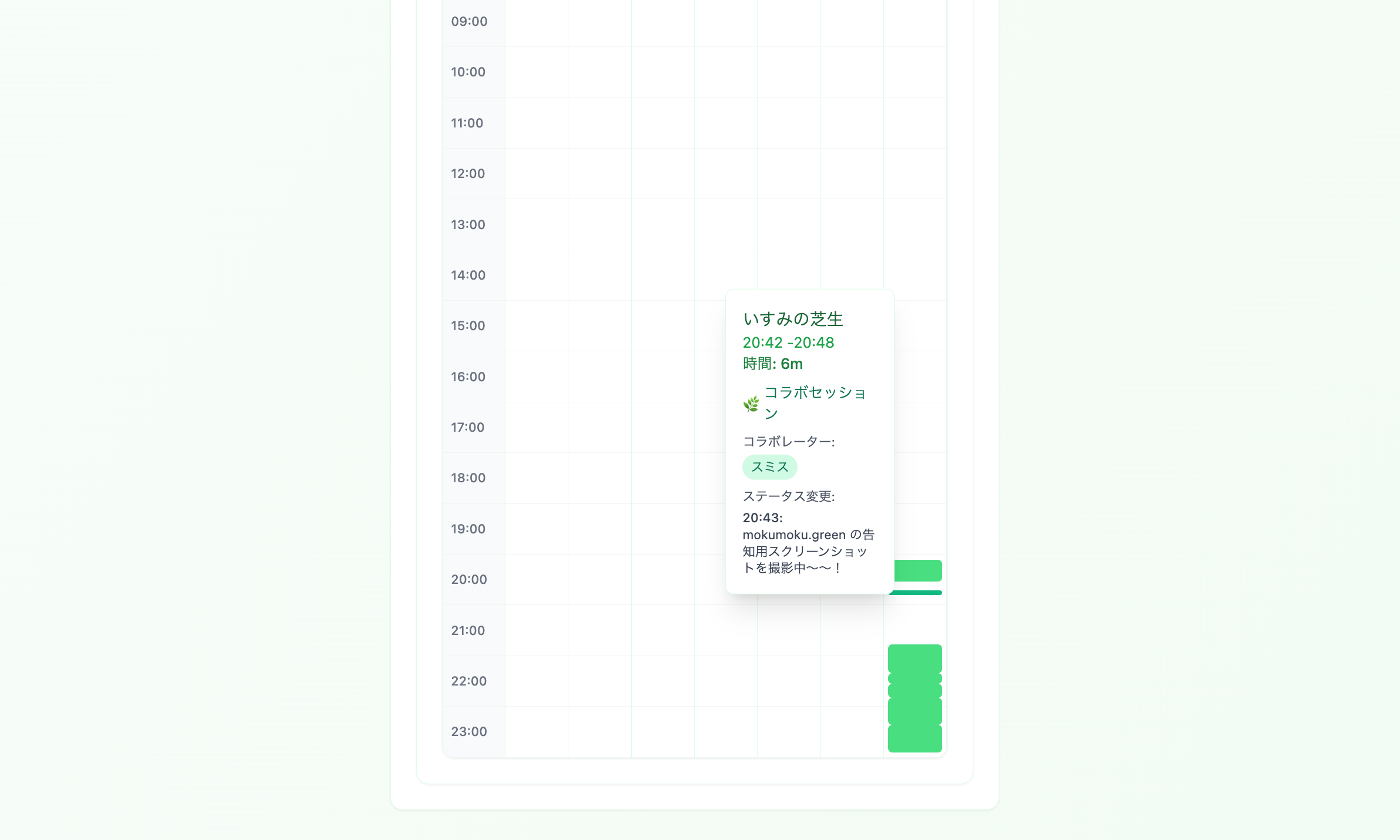 Weeklyログ表示