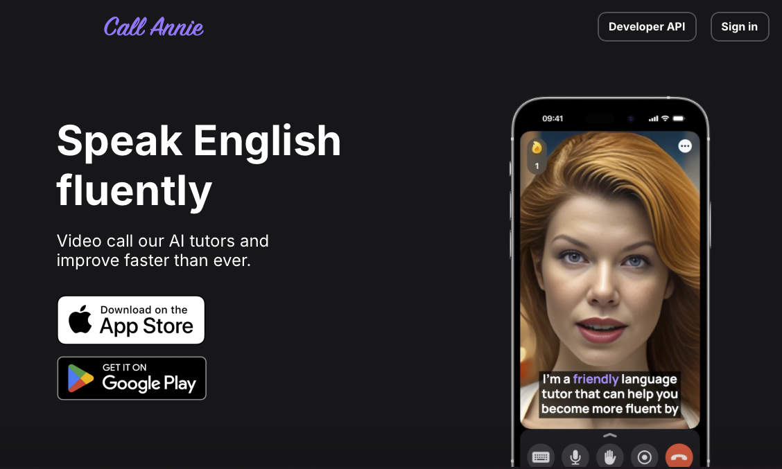 Top page of Call Annie