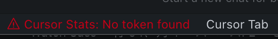 ⚠️ Cursor Stats: No token found